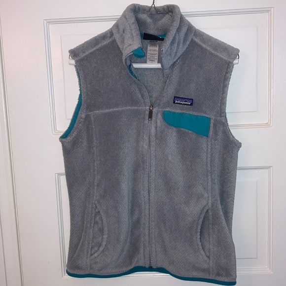 Patagonia Women's Retro Pile Fleece Vest size L large blue gray - Picture 1 of 7